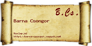 Barna Csongor névjegykártya