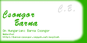 csongor barna business card